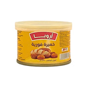 Arabialainen keltainen hiivapussi, etiketissä leivän ja leivonnaisten kuva, itäinen elintarvike.