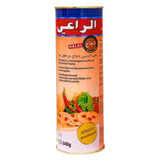 AlRaii-tuore kananluncheon-lihaa 840 g purkissa, halal, pippuri- ja salattikuvio etiketissä.