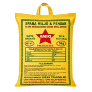 Amiri basmatiriisi 5 kg pakkauksessa – aromaattinen pitkäjyväinen riisi Shirdell Finlandilta
