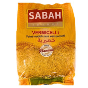 1 kg keltainen pakkaus vehnämakkaronia, Sabah Sharqi, itämaiset elintarvikkeet.