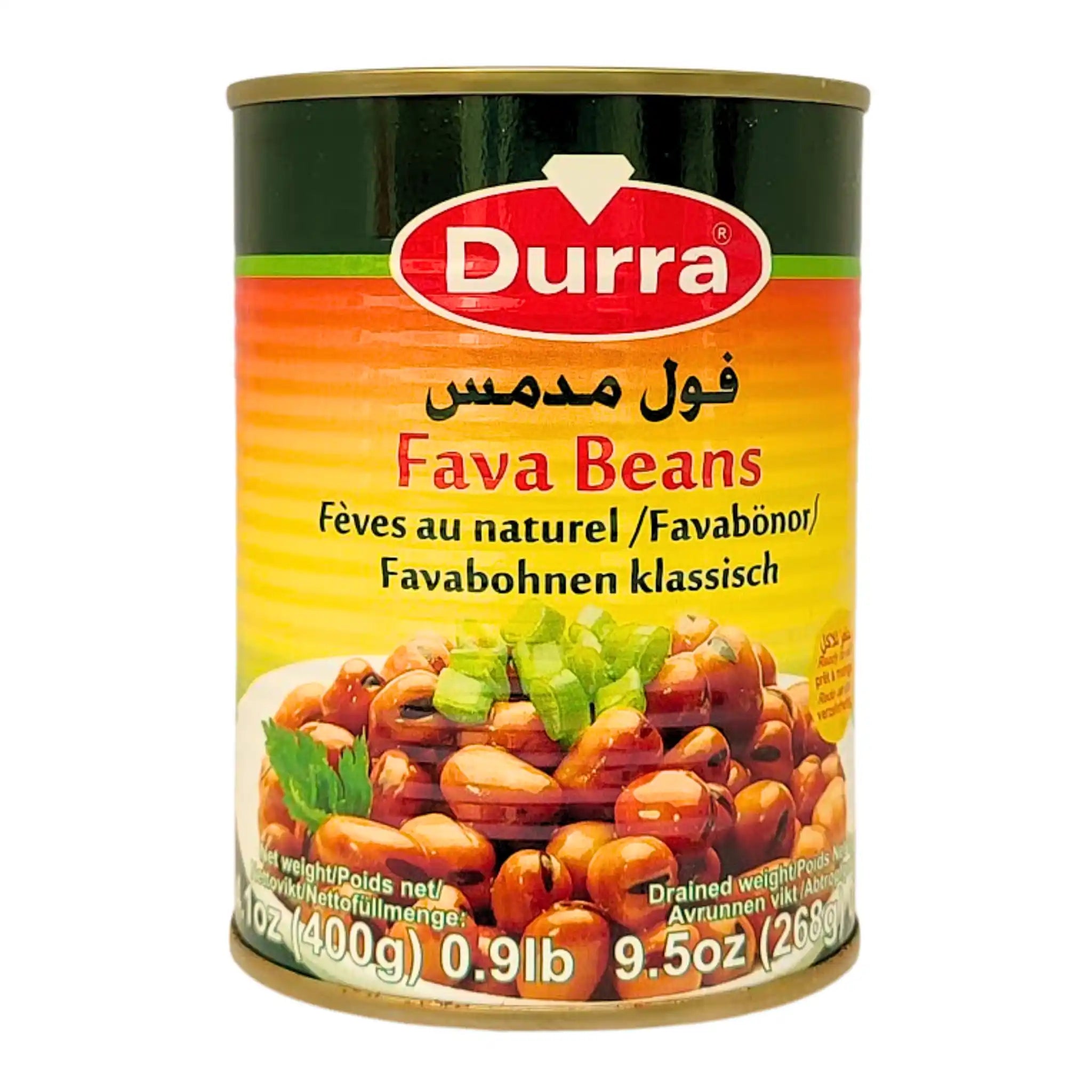 Durra-säilykkeet pavut 400 g, itämainen ruoka, selkeä etiketti pavuista ja yrtteistä