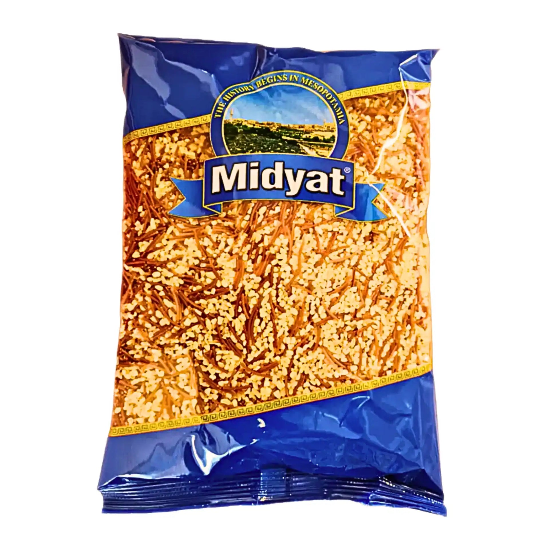 Pakkaus Bulgur Sehriye Vermicelli Midyat 700g, itäinen aamiaisraaka-aine.