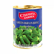 Konservipurkki vihreää okraa suolaliuoksessa, itämaisia perinteisiä tuotteita, 840g