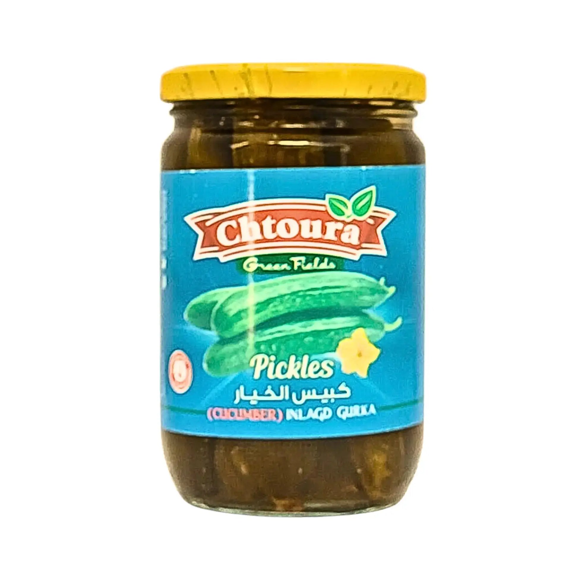 Purkki suolakurkkua, itämaisia purkkeja, Chtoura Green Fields, sininen etiketti