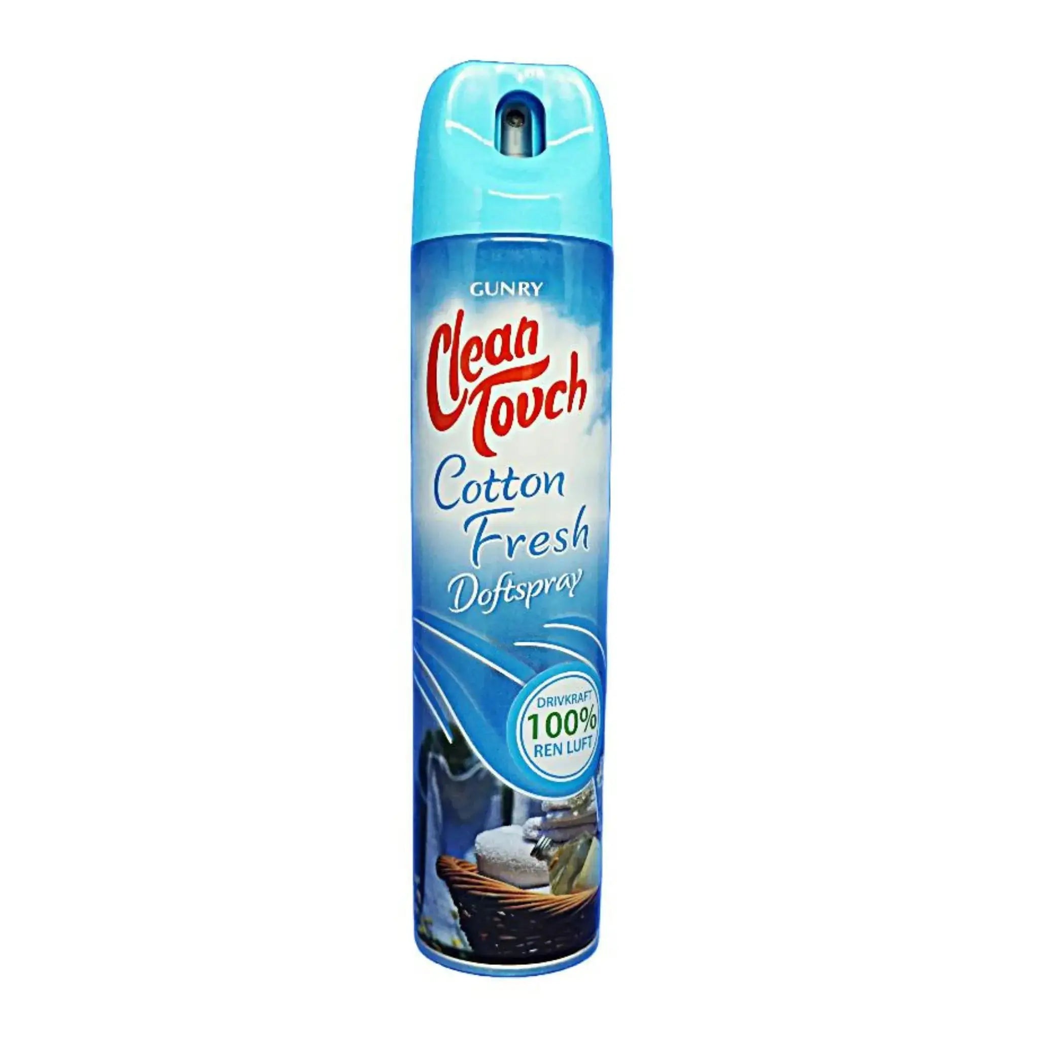 Gunry Clean Touch Cotton Fresh -hajuspray 240 ml, huoneenraikastin, sininen suihkupullo