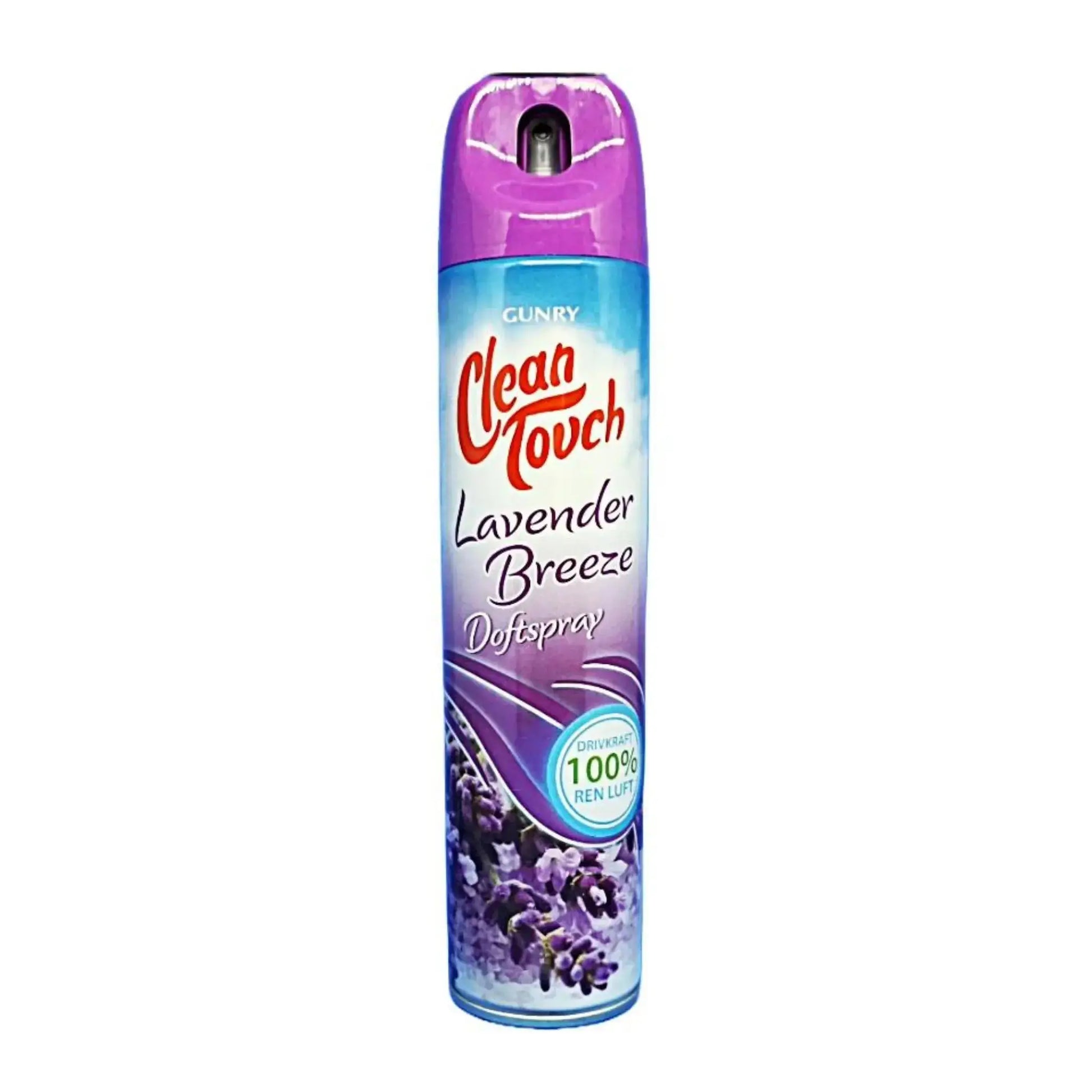 Hajuspray laventelin tuoksulla, Clean Touch Lavender Breeze 240 ml, violetti ja sininen pakkaus