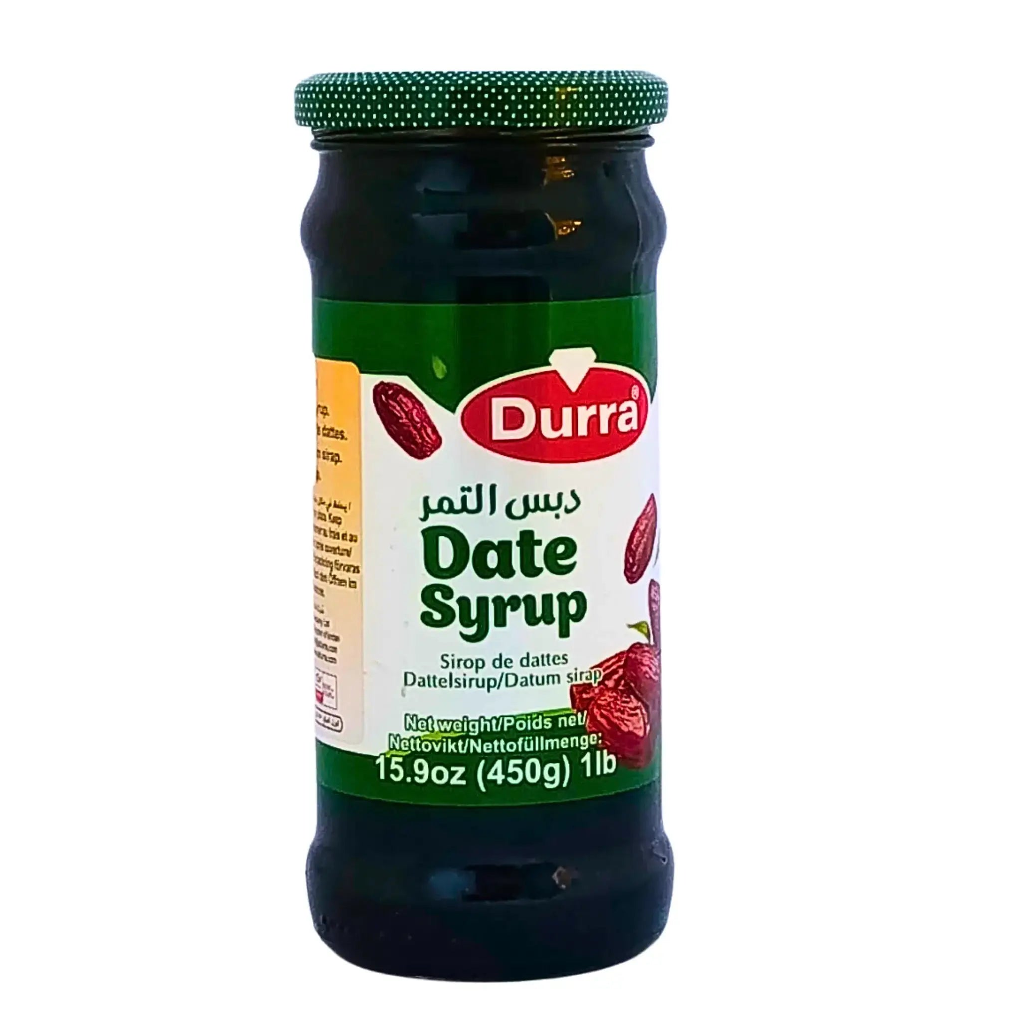 Lasipurkki Durran datlasiirappia 450 g, itämaista datsi-siirappia.