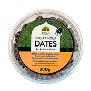 Deglet Nour -datlit luuttomina pyöreässä muovipakkauksessa, 300 g, itäinen suunnittelu
