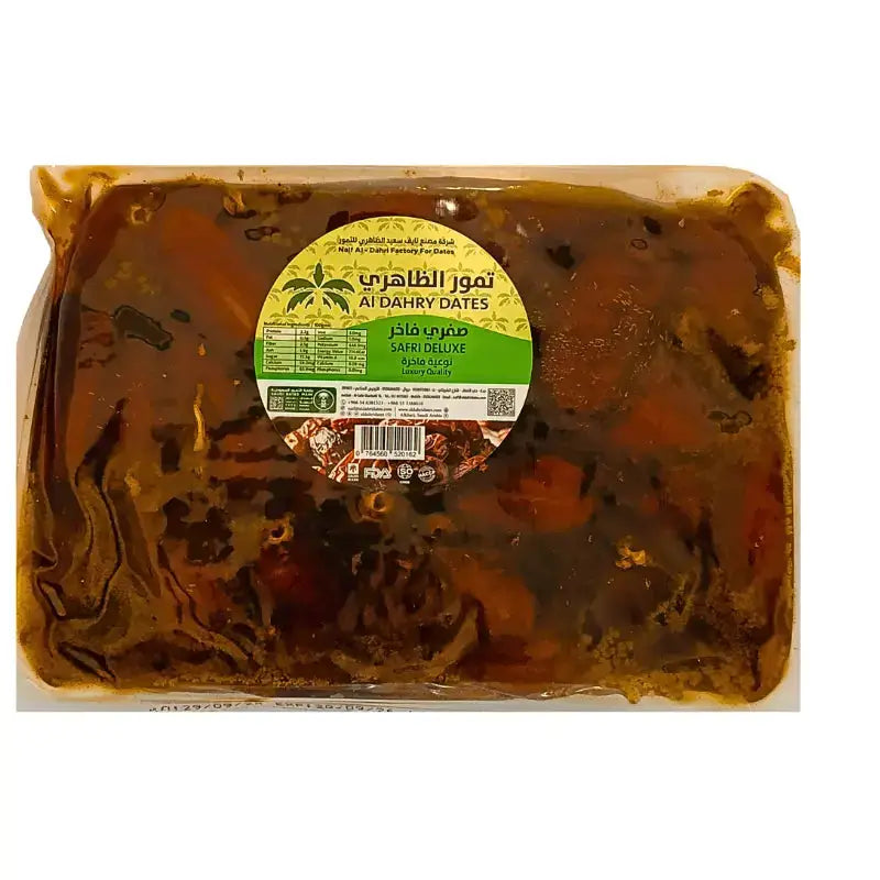 Safri Al Dahri -dadelia 1 kg vakuumipakkauksessa, itämaisia herkkua