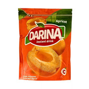 Aprikoosimehun jauhe, Darina instant drink, oranssi pakkaus aprikoosikuvalla.
