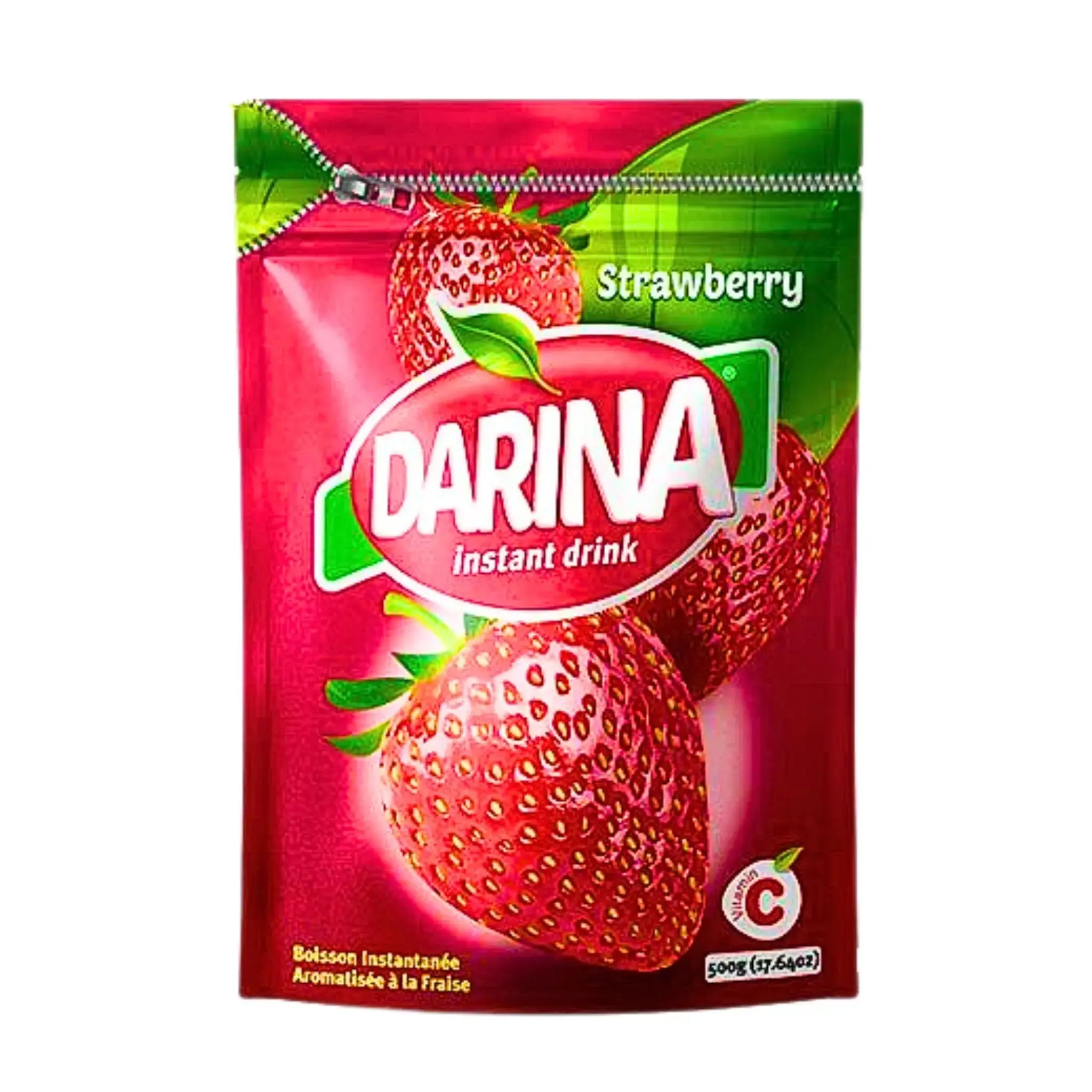 Darina mansikkamehun jauhe 500g pussi tuoreiden mansikoiden kanssa, välitön juoma