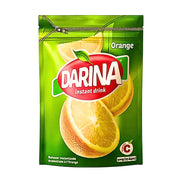 Appelsiinimehun jauhetta vihreässä pussissa appelsiiniviipaleilla, 500 g instant-juomasekoitus.