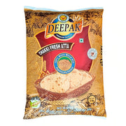 Deepak Chakki Fresh Atta 5 kg paketti, kokonaisviljavehnämyllyä tuoreiden rotisien kuvalla