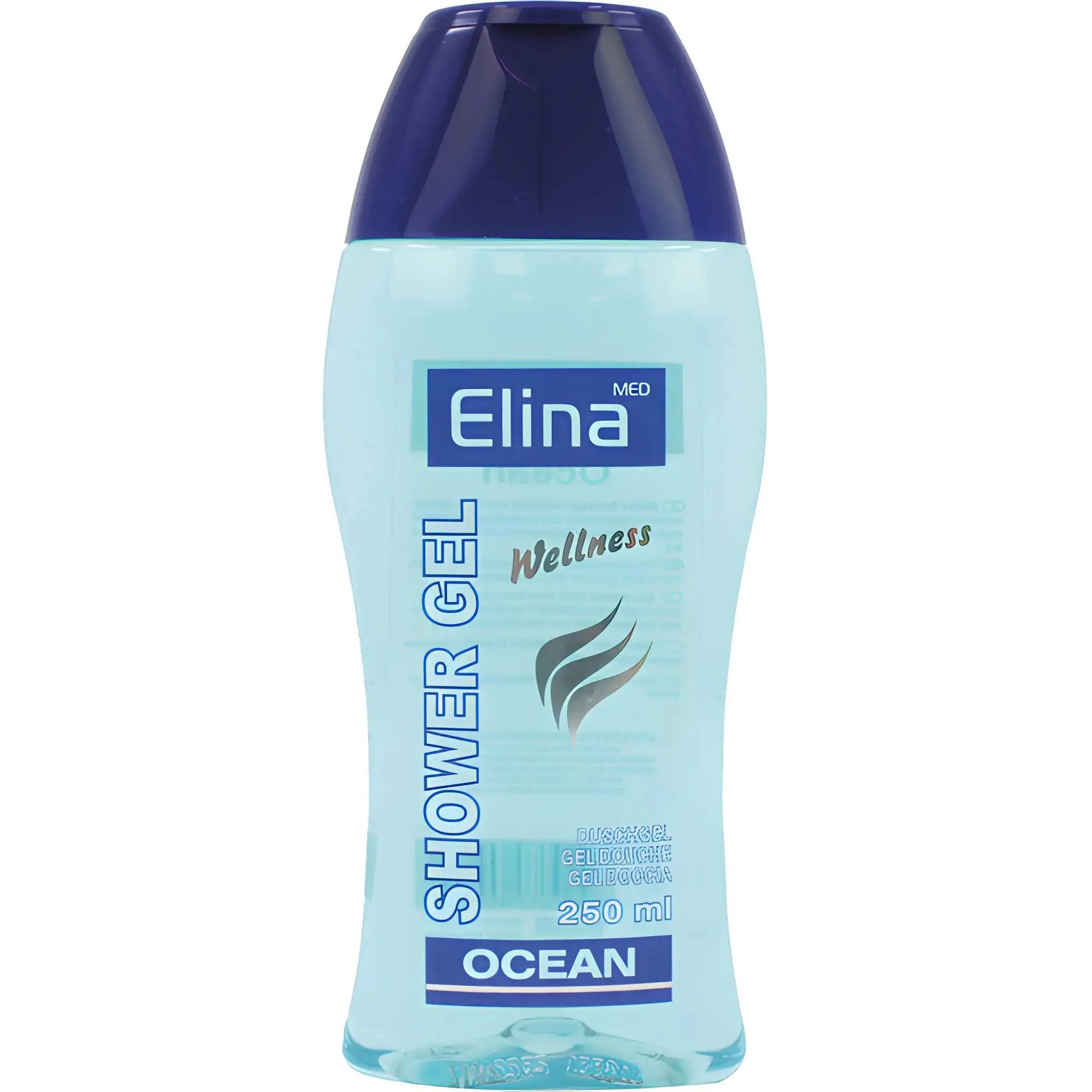 Elina Shower Gel Ocean 250 ml sininen pulssi, suihkugeeli hyvinvointiin ja puhdistukseen.