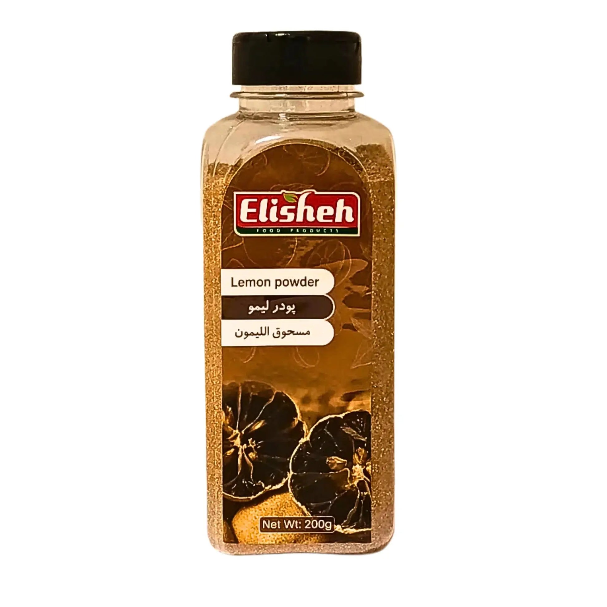 Persialainen sitruunajauhe 200 g Elisheh-muovipurkissa mustalla kannella, itäinen mauste