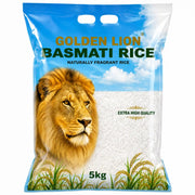 Golden Lion® basmatiris i blå påse med lejonmotiv, 5 kg