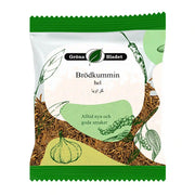 Pakkaus koko kuminaa, itämaista maustetta, 40 g vihreillä yksityiskohdilla.