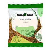 Chai masala -maustesekoitus 30 g vihreässä ja valkoisessa pussissa, yrttejä ja vihanneksia pakkauksessa