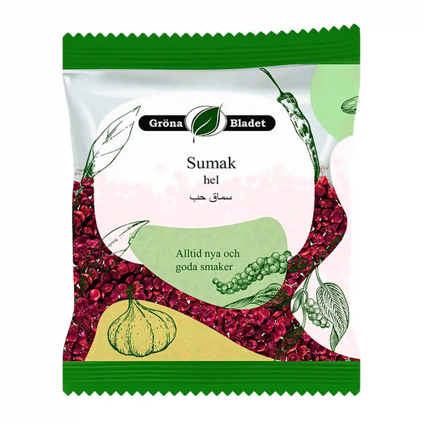 Gröna Bladet Sumak Hel 30g – Syrlig smakboost från Mellanöstern