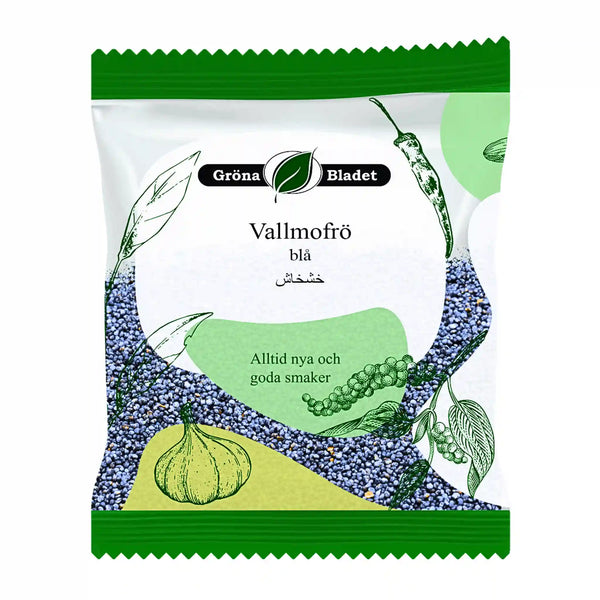 Gröna Bladet Vallmofrö Blå 30g – Delikat textur & mild nötsmak