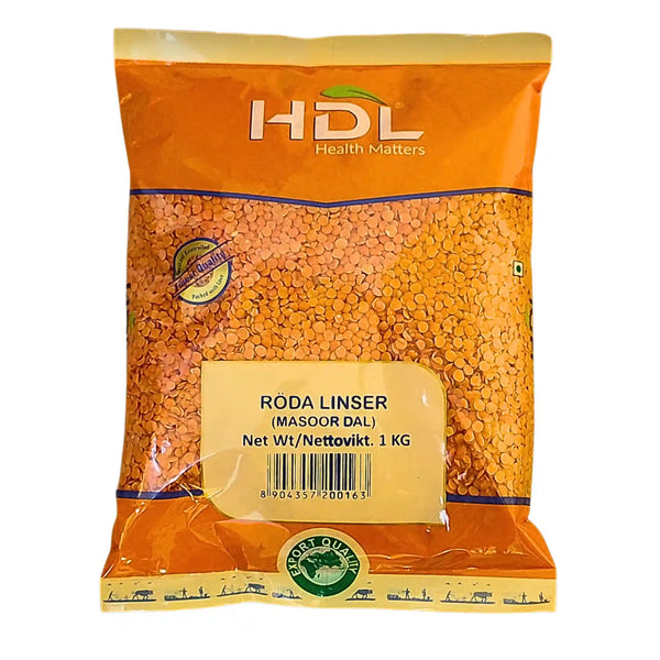 HDL Masoor Dal – Röda linser av högsta kvalitet, 1 kg
