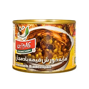 Rautapurkki, jossa on munanlörjäs Gheymeh Bademjan, itämainen ruoka, 500g.