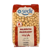 Pakkaus, jossa suuria kikerinherneitä, Sedir Food, palkokasvit, itämainen ruoka.