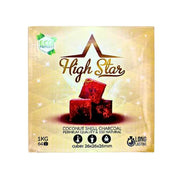 High Star -vesipiippukookospalan kuutioita sisältävä pakkaus, 1 kg, ympäristöystävällinen.