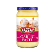 Glasburk med Lazzat Garlic Paste 340g – färdig vitlökspuré för matlagning