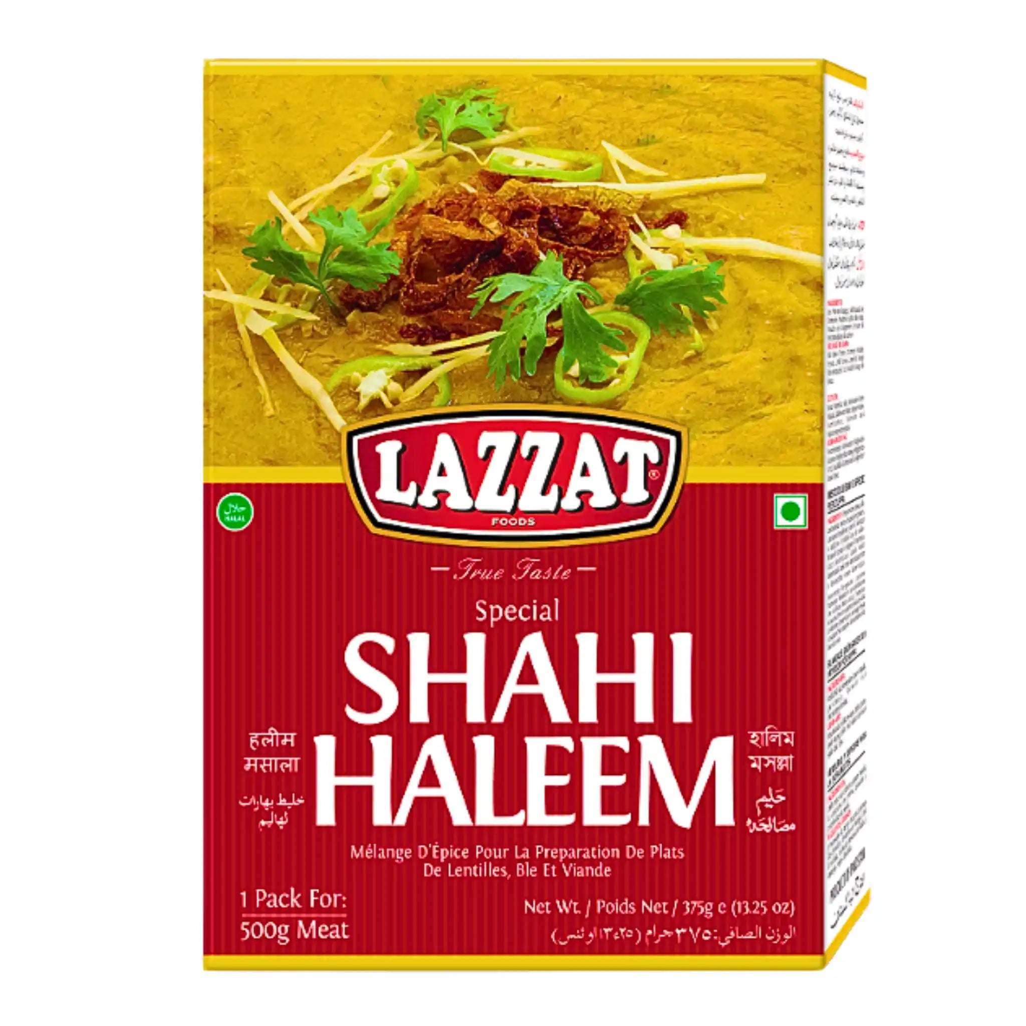 Shahi Haleem maustesekoitus Lazzatilta, itämaisia ruokia varten, 375 g:n pakkaus