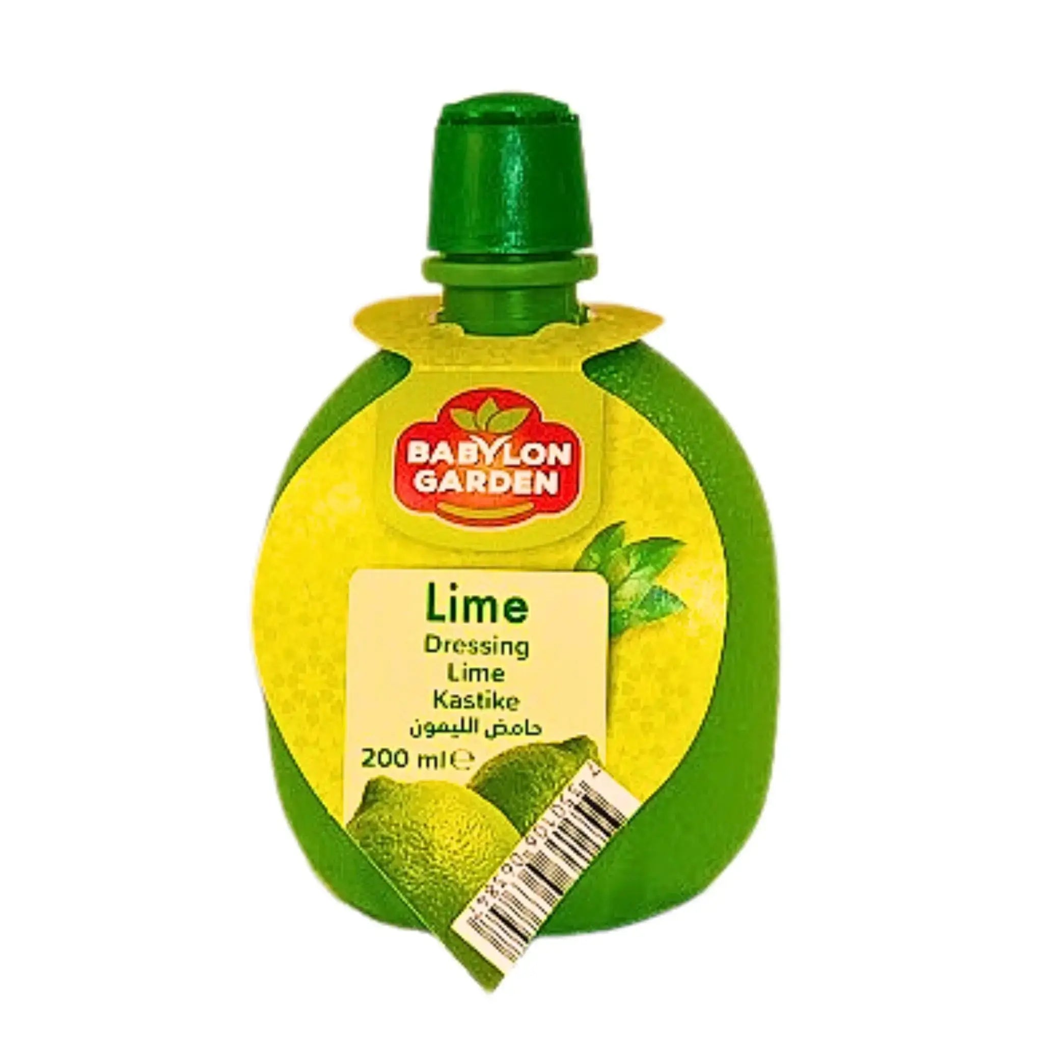 Lime-mehu 200 ml vihreässä muovipullossa, Babylon Garden, itäinen maustekeskiö.