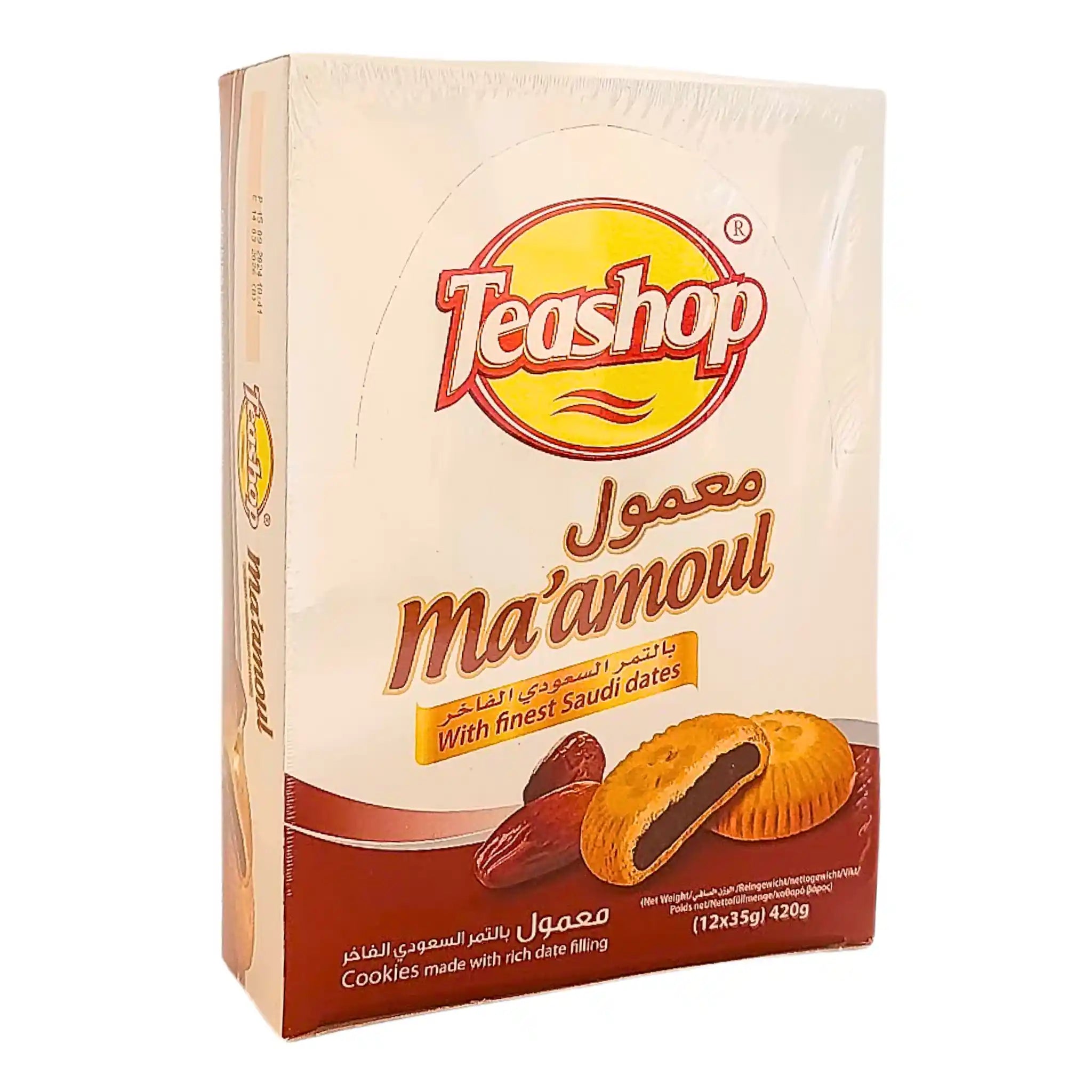 Maamoul-kakut, joissa on taatelleja täytteenä, pakkaus 420g, itäinen leivonnainen, teashop.