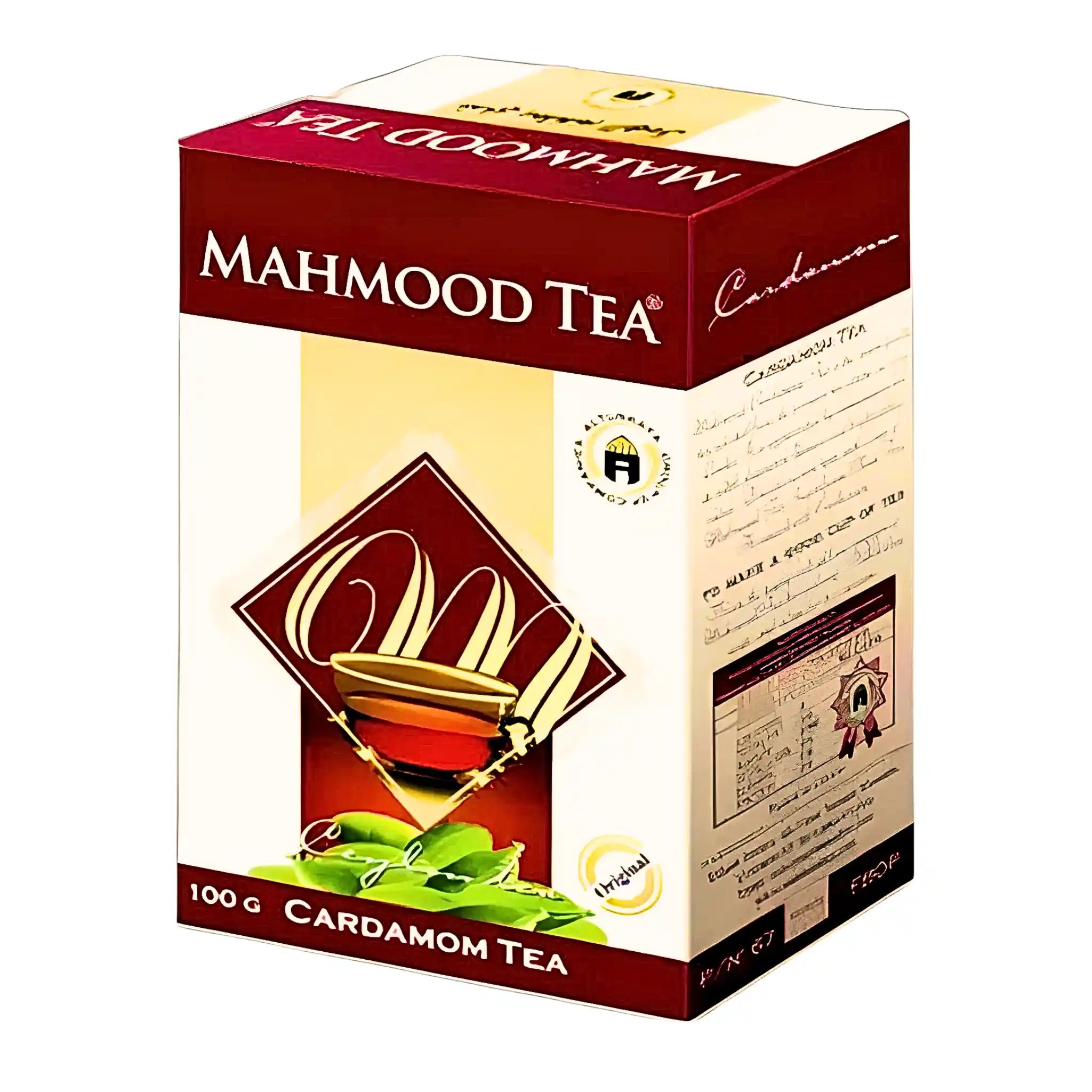Mahmood-kardemummatee puna-valkoisessa pakkauksessa, 450 g, itämaista teetä.
