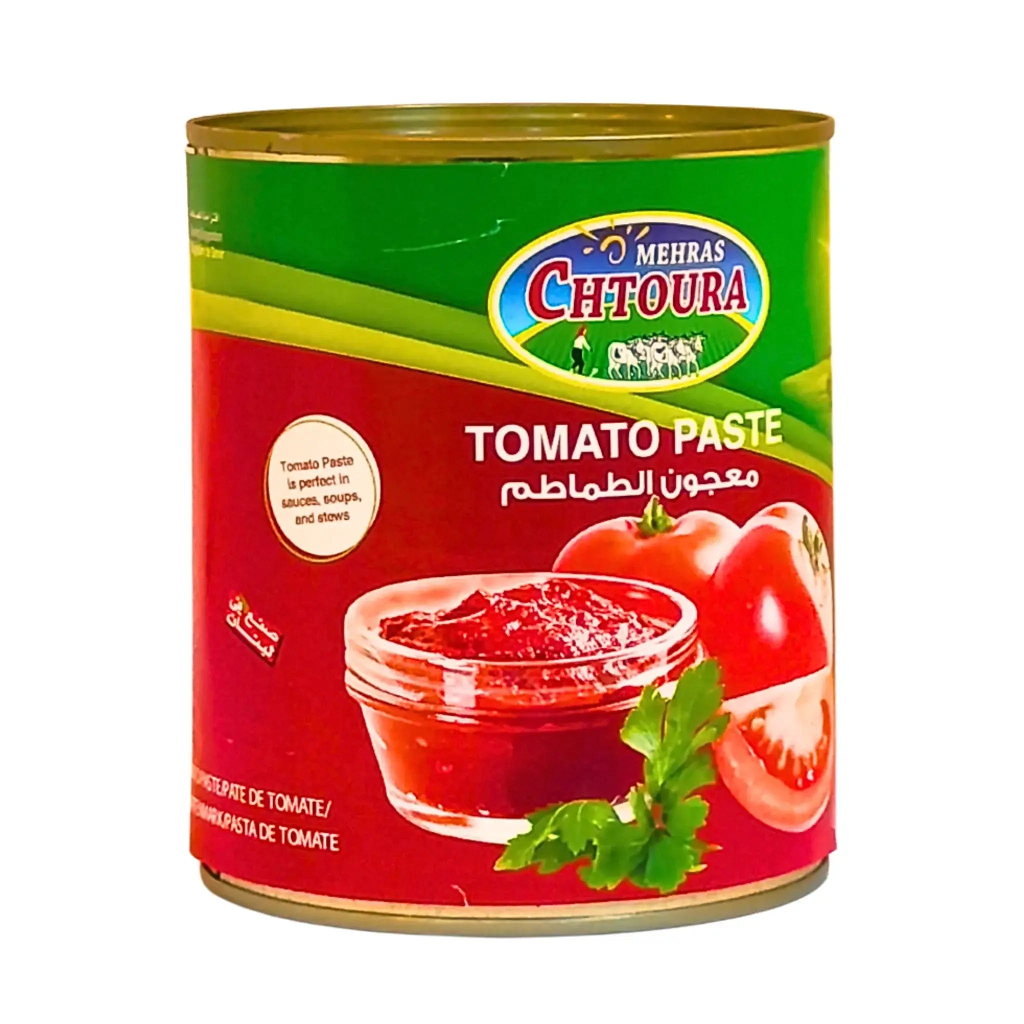 Konservipurkki tomaattikastiketta, punaisia tomaatteja ja persiljaa, itämaista ruokaa, 800g