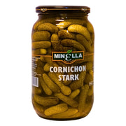 Minella cornichons -purkki, vahvat hapankurkut, 1 kg, itämaiset herkut.
