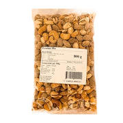 Pakkaus premium-sekoituspähkinöitä 800 g, cashewpähkinä, manteli, pistaasi, läpinäkyvä pakkaus