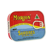 Morjon-sardikkitölkki soijaöljyssä, punainen ja sininen design, 120 g