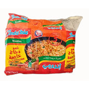Indomie-nuudelit erikoiskana, 5 kpl:n paketti nopeita nuudeleita värikkäässä pakkauksessa