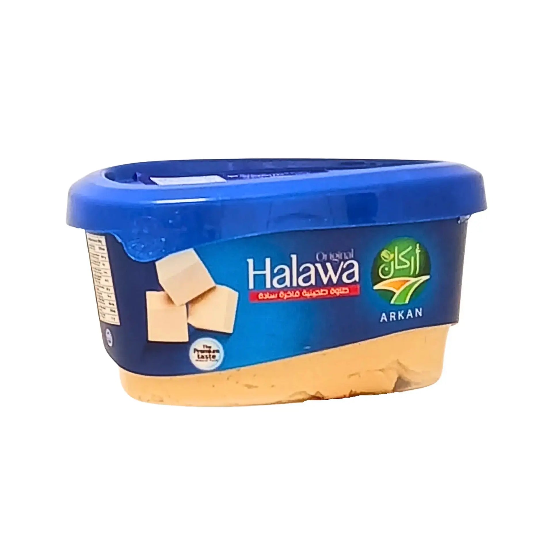 Halawa alkuperäinen sinisessä muovi-pakkauksessa, itämainen seesaminkarkki, 140 g.