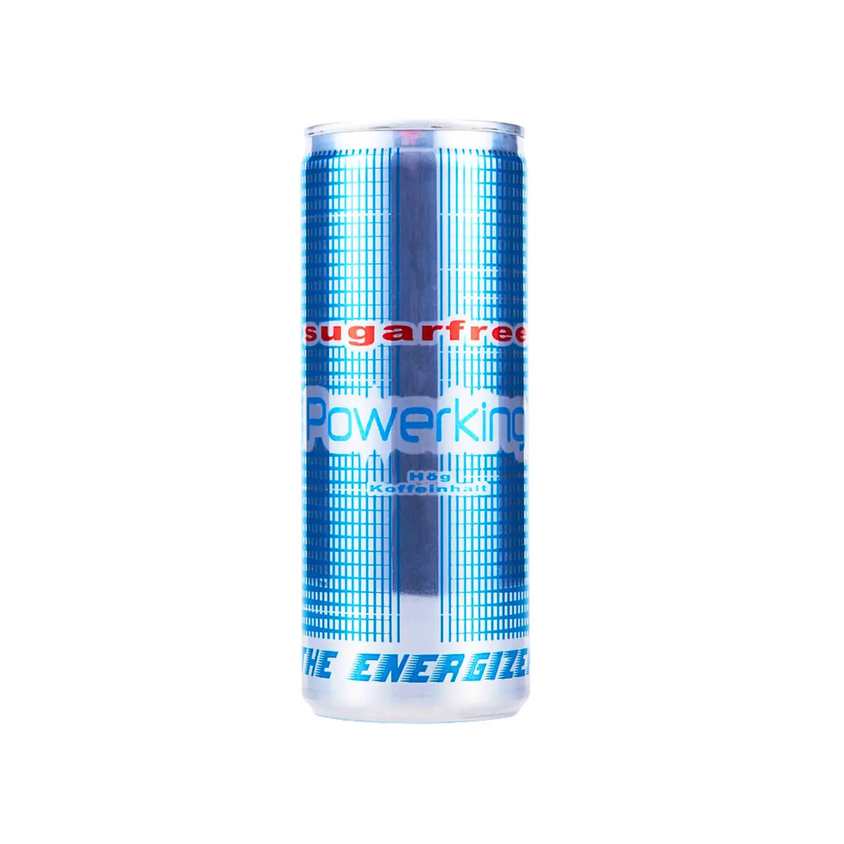 Powerking sockersfri energidryck i blå burk