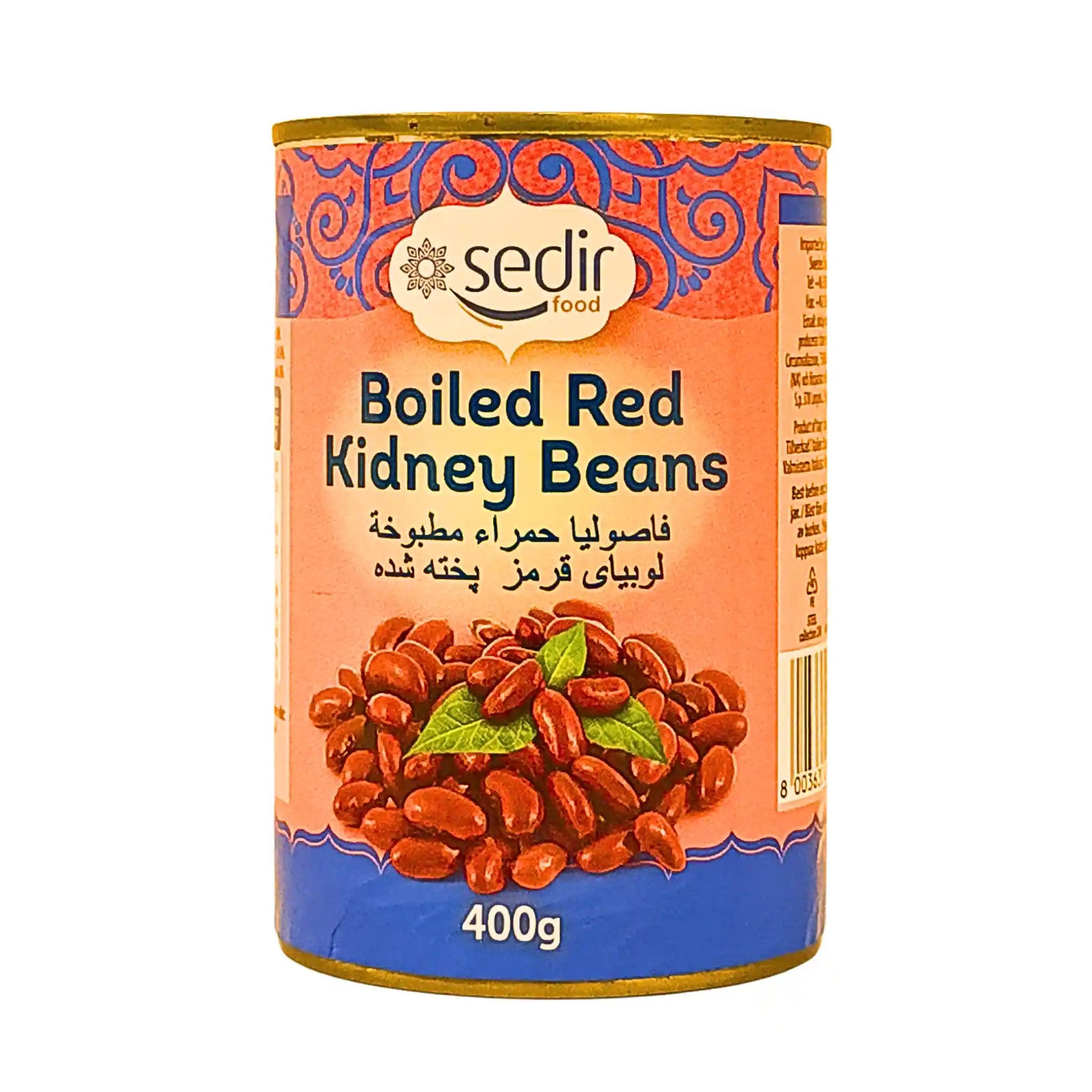 Säilykepurkki keitettyjä punaisia munakoisoa 400 g, itämaisia perinneruokia.