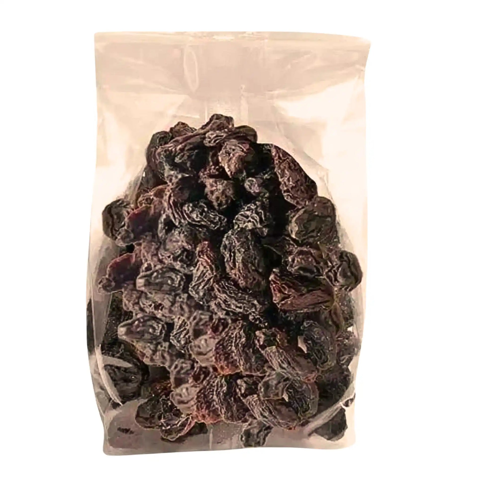 Mustia jumbo-rusinoita läpinäkyvässä muovipussissa, 250 g, itämaisia elintarvikkeita