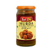 Lasipurkki Sun Dip Hurda Murabba -hilloa, itämaiset säilötty hedelmät 430 g