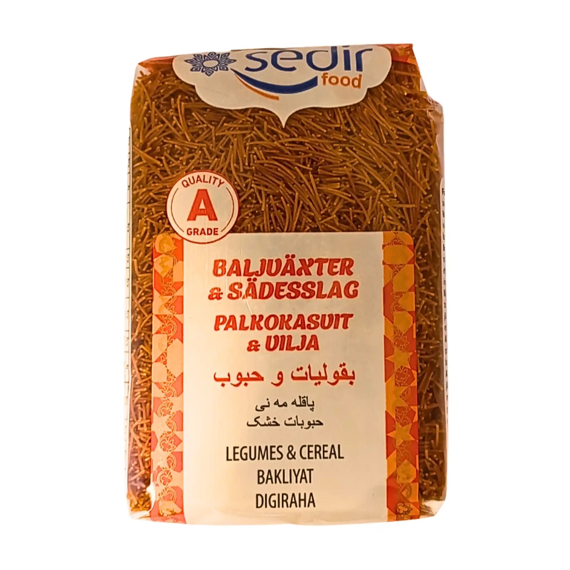 Vermicelli-paketti Sedir Foodilta, palkokasvit ja viljat, itämaiset nuudelit