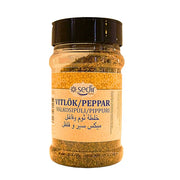 Sedir-valkosipuli ja pippurimausteet 175 g muoviastian mustalla kannella, itämaiset maut