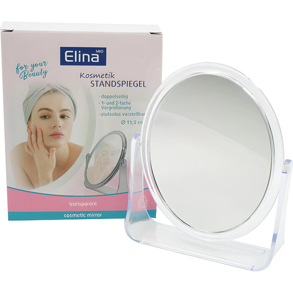 Spegel m/ Stativ Oval 13x10cm 2-sidig